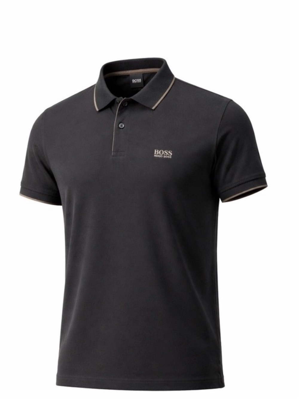 🛍️Hugo Boss Small Men's Black Polo Shirt with Contrast Collar